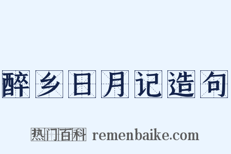 醉乡日月记造句是什么意思的图片